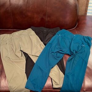 Bundle of Three Athleta Mesh Contender Capri Leggings All Size Small